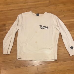 New York Nowhere Women's Cream Crewneck Sweater